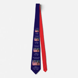 250 Jahre USA Patriotic Dark Blue und Red Krawatte