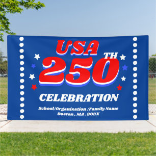 250 Jahre USA Patriotische Bulk-Feier Dekoration Banner