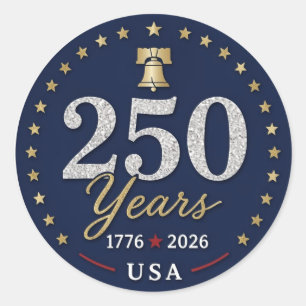 250 Jahre USA Runder Aufkleber