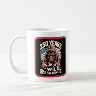 250 Jahre wilde Widerstandsfähigkeit Bison Kaffeetasse
