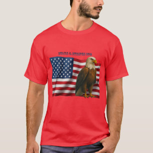 250-Jahres-amerikanische Flagge mit einem Weißkopf T-Shirt