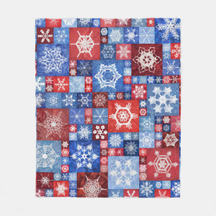 250-Jahres-Jubiläums-Schneeflocken-Collage Fleecedecke