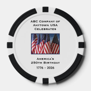 250. Jahrestag 1776 bis 2026 USA Pokerchips