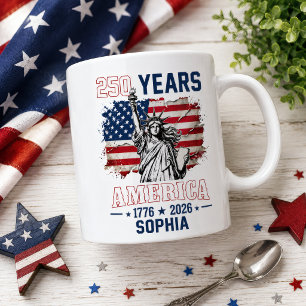 250. Jahrestag Amerika 1776-2026 Kaffeetasse