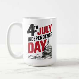 250. Jahrestag des Unabhängigkeitstags am 4. Juli Kaffeetasse