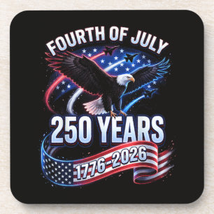 250. Jahrestag USA 1776-2026 Patriotischer Amerika Getränkeuntersetzer