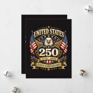 250 Jahrestag USA 250 Jahre Feiertagskarte