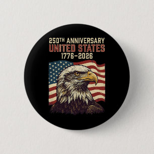 250 Jahrestag USA 250. US-Flagge Patriotisch 4. Ju Button