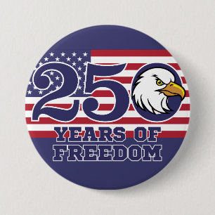 250. Jahrestag USA-Flagge Adler Freiheit Button