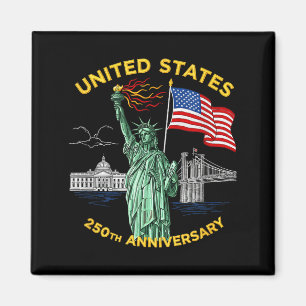 250 Jahrestag USA-Flagge Amerika 250. 4. Juli Magnet