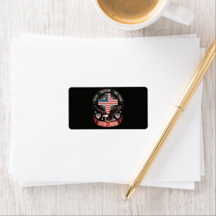 250. Jahrestag USA Glaube Freiheit 4. Juli Adressaufkleber