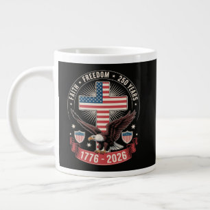 250. Jahrestag USA Glaube Freiheit 4. Juli Jumbo-Tasse