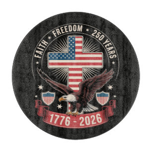 250. Jahrestag USA Glaube Freiheit 4. Juli Schneidebrett