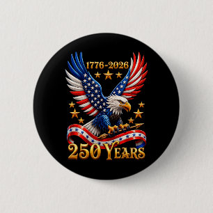 250 Jahrestag USA Patriotischer Adler 250. 4. Button