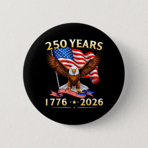 250 Jahrestag USA Patriotischer Adler 250. 4. Button