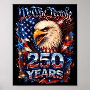 250 Jahrestag USA Patriotischer Adler 250. Poster