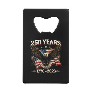 250 Jahrestag USA Patriotischer Adler 250. Unabhän Geldbeutel Flaschenöffner