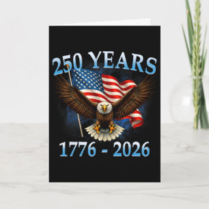 250 Jahrestag USA Patriotischer Adler 250. Unabhän Karte