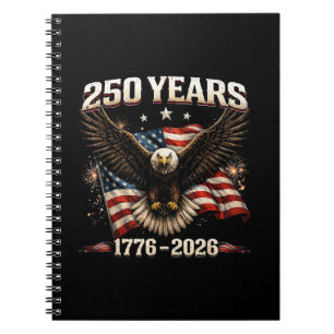 250 Jahrestag USA Patriotischer Adler 250. Unabhän Notizblock