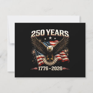 250 Jahrestag USA Patriotischer Adler 250. Unabhän Save The Date