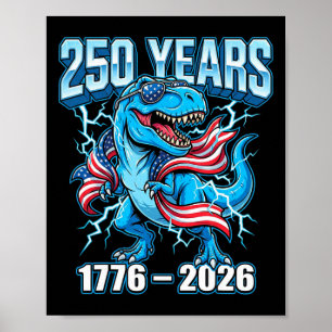 250 Jahrestag USA-Shirt Kinder Jungen 1776 2026 4. Poster