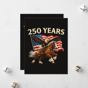 250 Jahrestag USA Western Pferd Adler Feiertagskarte