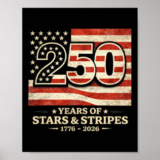 250-jähriges amerikanisches Jubiläum Amerika 250 U Poster