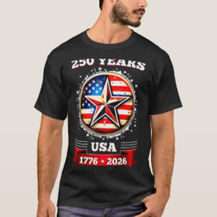 250-jähriges Jubiläum USA Patriotischer Stern T-Shirt