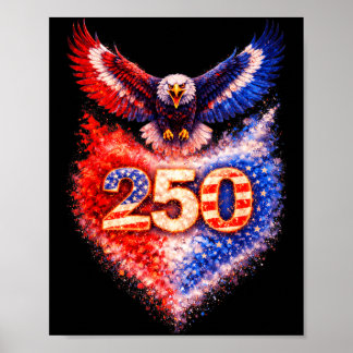 250. Jubiläum 1776-2026 Amerika-Flagge 4. Juli Poster