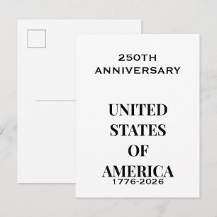 250. Jubiläum 1776–2026 – USA Premium Feuerzeug Postkarte
