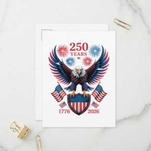 250. Jubiläum 250 Jahre USA 1776 Einladungspostkarte