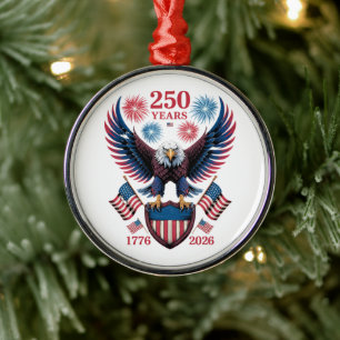 250. Jubiläum 250 Jahre USA 1776 Ornament Aus Metall