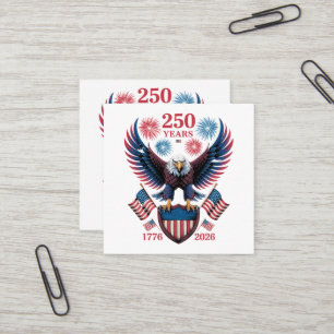 250. Jubiläum 250 Jahre USA 1776 Quadratische Visitenkarte