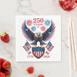 250. Jubiläum 250 Jahre USA 1776 Serviette