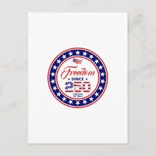 250. Jubiläum 4. Juli Amerikanische Flagge Postkarte