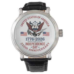 250. Jubiläum 4. Juli - Vintages Patriotisches Armbanduhr