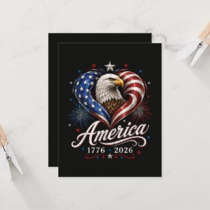 250. Jubiläum Amerika-Flagge Adler 250 Jahre Einladung