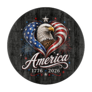 250. Jubiläum Amerika-Flagge Adler 250 Jahre Schneidebrett