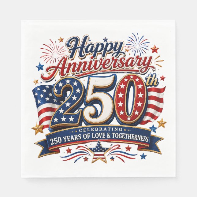 250. Jubiläum der USA Serviette (Vorderseite)