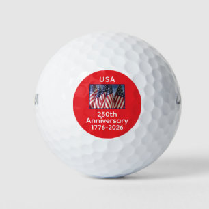250. Jubiläum Patriotische Amerikanische Flaggen W Golfball
