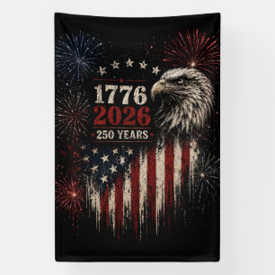 250. Jubiläum Patriotischer Adler & Feuerwerk Banner