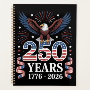 250. Jubiläum USA 1776 2026 Patriotischer Adler Planer