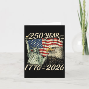 250. Jubiläum USA 250 Jahre Amerikanisch 4. Juli Karte