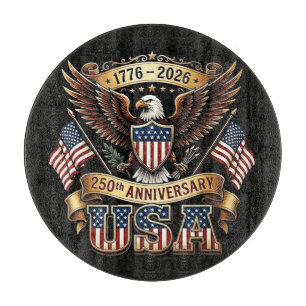 250. Jubiläum USA-Flagge 250 Jahre Amerikanisch Schneidebrett