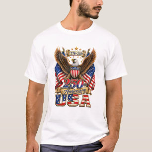 250. Jubiläum USA-Flagge 250 Jahre Amerikanisch T-Shirt