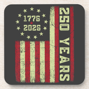 250. Jubiläum USA-Flagge Getränkeuntersetzer