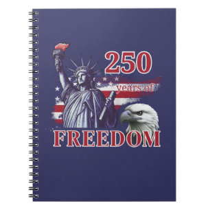250. Jubiläum USA-Flagge Liberty Eagle Freiheit Notizblock