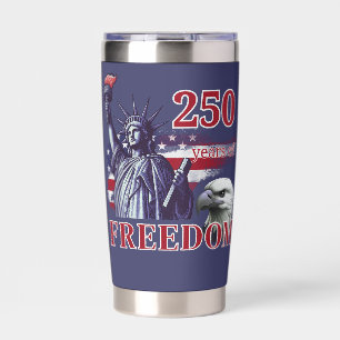 250. Jubiläum USA-Flagge Liberty Eagle Freiheit Thermobecher