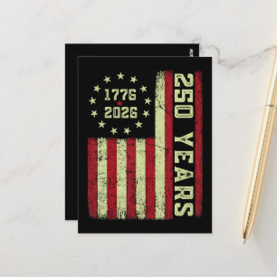 250. Jubiläum USA-Flagge Postkarte