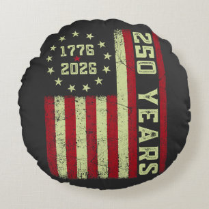 250. Jubiläum USA-Flagge Rundes Kissen
